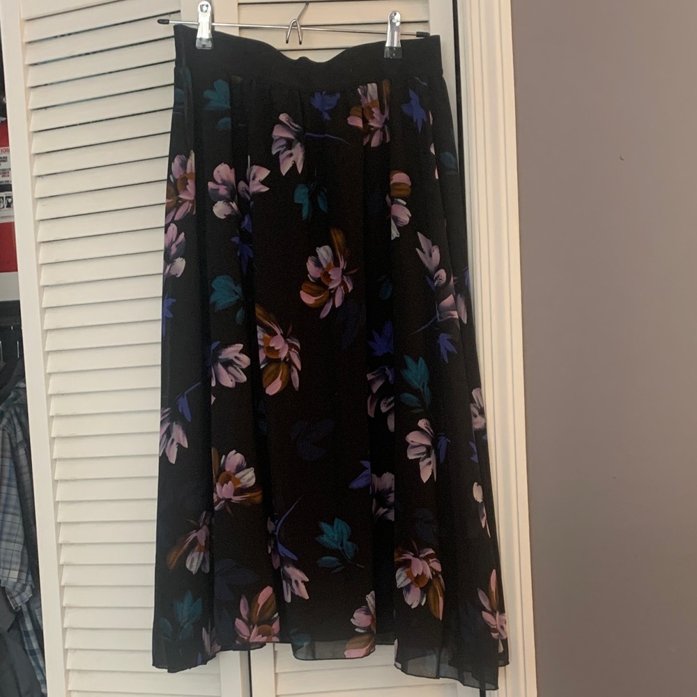 Tahari Multicolor Floral A-Line Skirt
